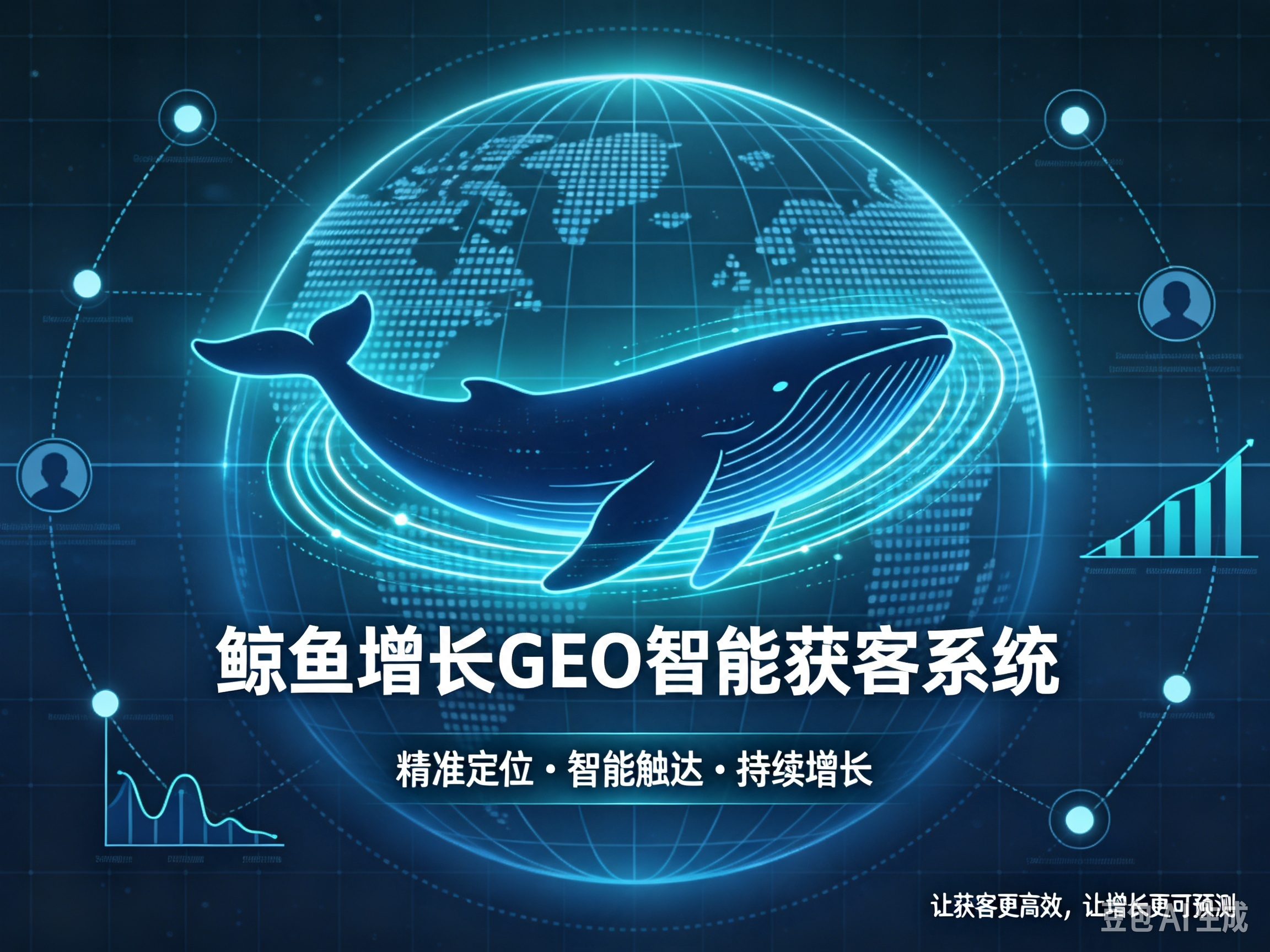 鲸鱼增长GEO智能获客系统多模式合作・全功能开放・免费迭代升级